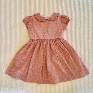 Bella Bliss Girls’ Red and Green Floral Dress, Size 5